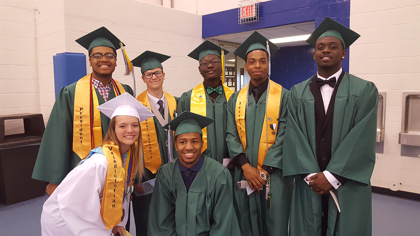EHS students at graduation